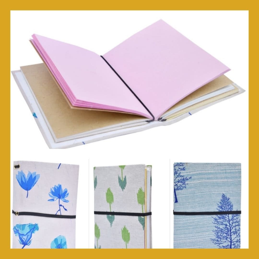 Handmade Handmade Paper Cloth cover diary (Set of 2) 3