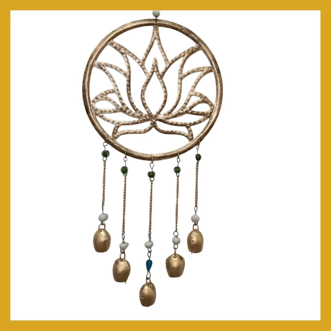 Handmade Lotus Chime with spherical bells 4