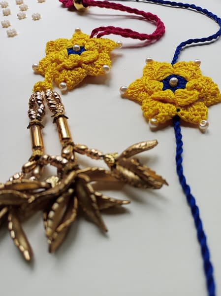 Handmade Crochet Lumba Rakhi 3