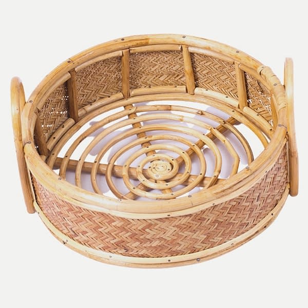 Handmade Rattan Circular Basket