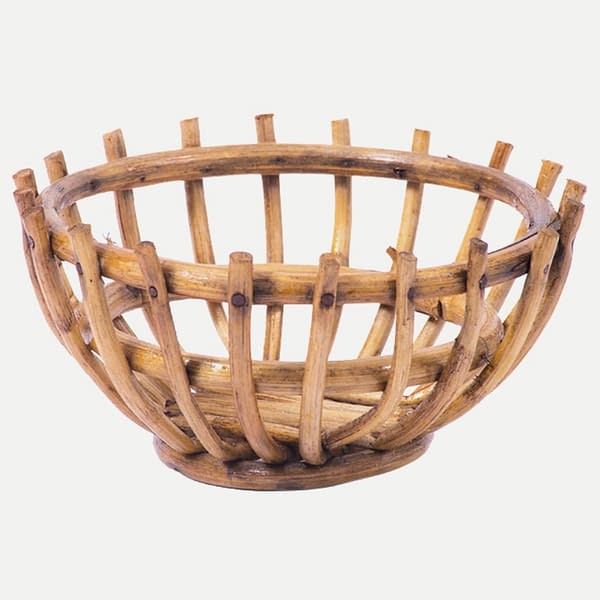 Handmade Rattan Fruit Basket Small (pair)
