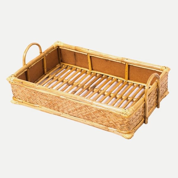 Handmade Rattan Rectangular Basket